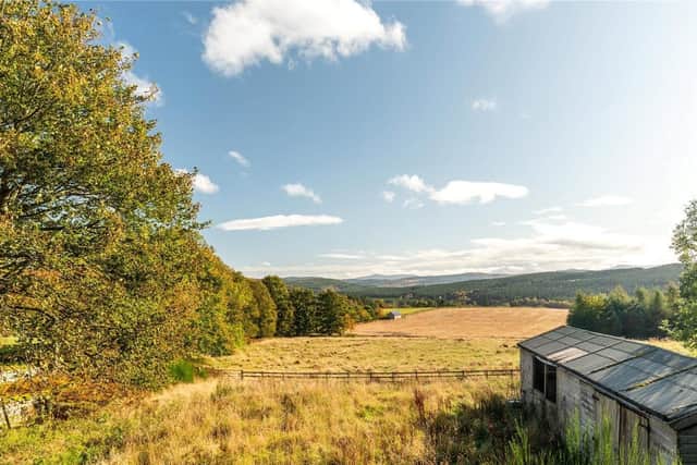 The cottage's elevated position means that new owners can enjoy views of the surrounding countryside.