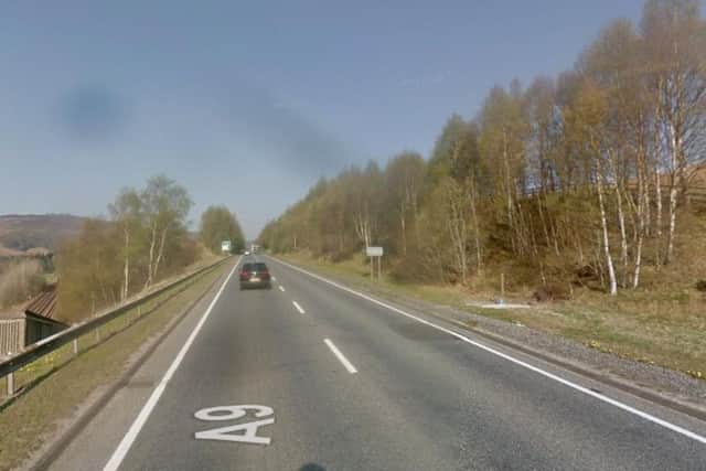 The A9 where the accident happened leaving a 73-year-old man in serious condition     picture: Google Maps