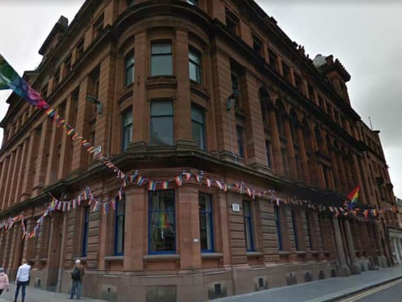 Homophobic messages have been found on the entrance to Polo Lounge in Wilson Street, Glasgow    picture: Google Maps