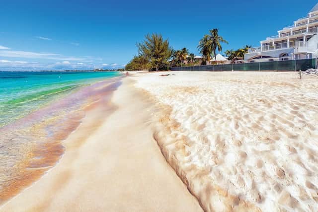 Seven Mile Beach, Cayman Islands, where the perfect beach attracts tourists and locals