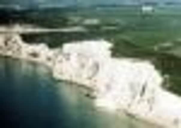 Section of White Cliffs of Dover falls into sea