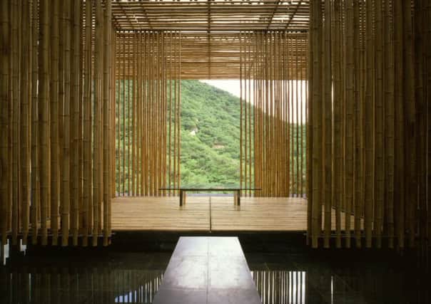 The Bamboo Wall House, or Great Wall House, China. By Kengo Kuma & Associates.