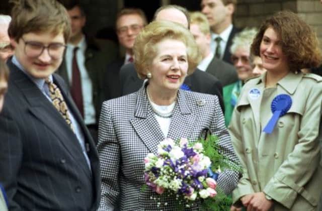 Margaret Thatcher visiting Edinburgh in 1992. Picture: TSPL