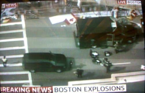 Two explosions were  heard at the end of Boston Marathon. Picture: Contributed
