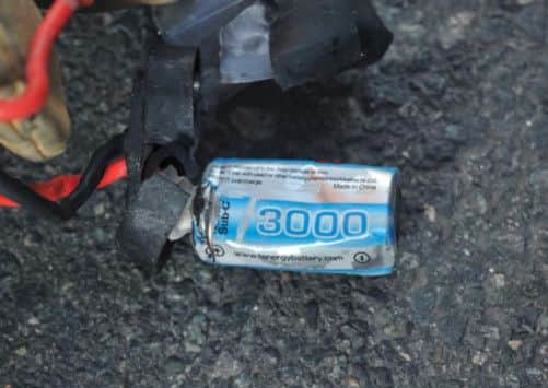 The remains of an explosive device. Picture: FBI