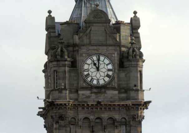 The Balmoral Hotel clock stopped for a while. Picture: Jane Barlow