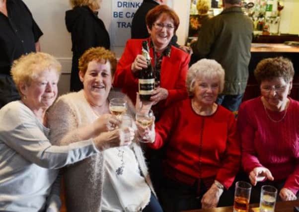 A party at Danderhall  miners' club to celebrate Thatcher's funeral. Picture: Neil Hanna