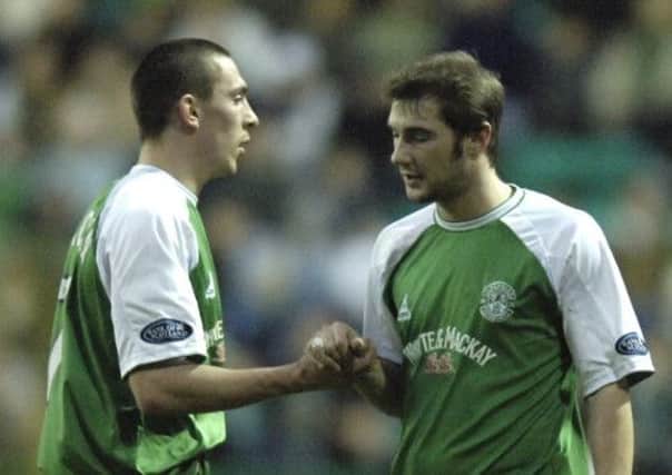 Scott Brown & Kevin Thomson, when they played together at Hibernian. Picture: Neil Hanna