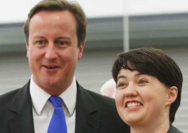 David Cameron and Scottish Conservative leader Ruth Davidson. Picture: PA