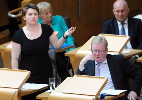 Ruth Davidson, Scottish Conservative leader, during today's debate. Picture: Lesley Martin