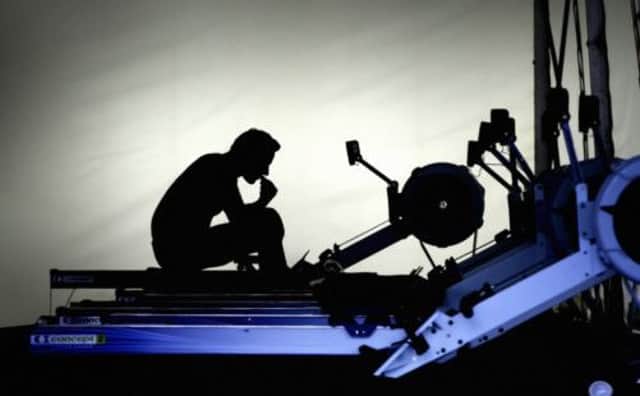 A rower takes a rest from his work-out. Picture: Getty