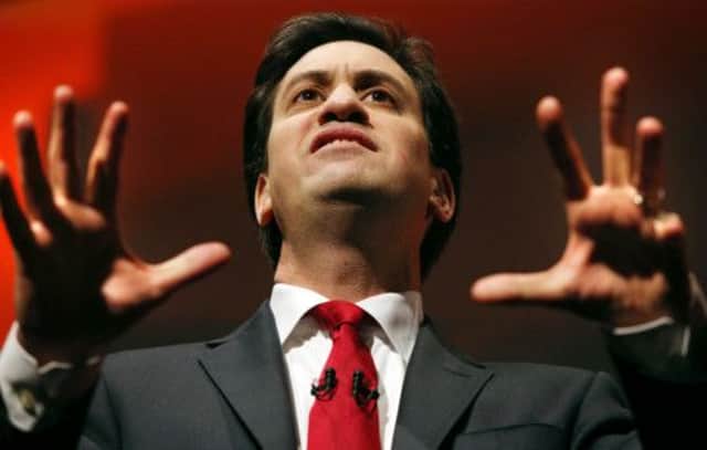 Ed Miliband addresses the Scottish Labour Party conference in Inverness yesterday. Picture: PA