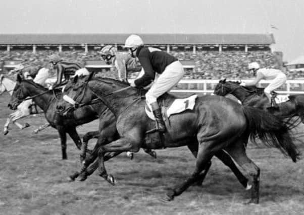 Brian Fletcher takes Red Rum (No 1) to victory at the Scottish Grand National at Ayr in April 1974. Picture: TSPL