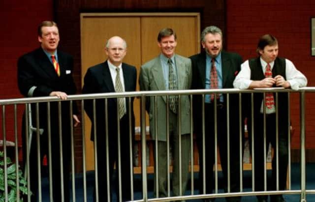 David Murray, Fergus McCann, Lex Gold, Chris Robinson and Stewart Milne in 1998. Picture: Ian Rutherford