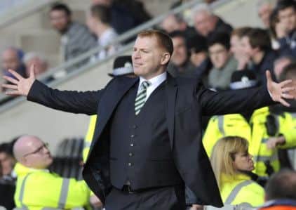 Neil Lennon isn't happy with his SFA suspension, but could see his side wrap up the SPL title tomorrow lunchtime. Picture: Robert Perry