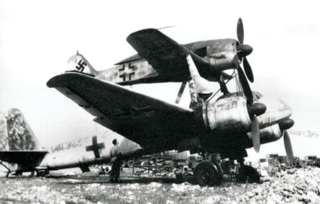 The Mistel, which mounted a Focke Wulf fighter on a Junkers bomber. Picture: Complimentary