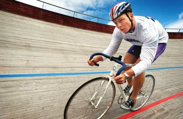 A young Chris Hoy on the Meadowbank velodrome in 2002. Picture: Jon Savage