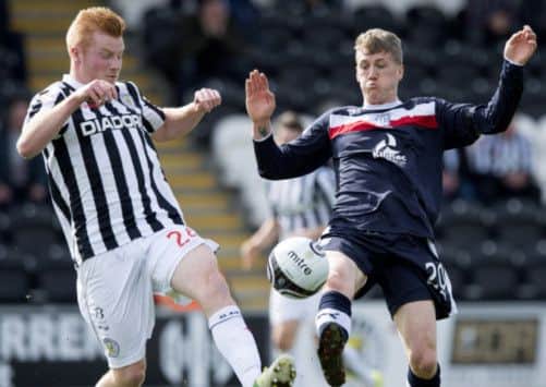 Conor Newton challenges Jim McAlister. Picture: SNS