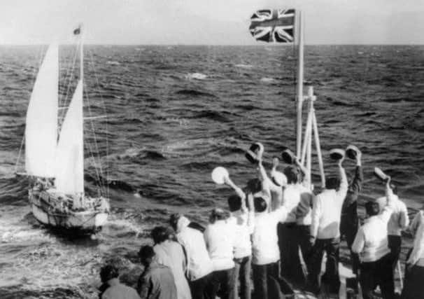 Robin Knox-Johnson became the first person to sail single-handed and non-stop solo round the world on this day in 1969. Picture: Getty
