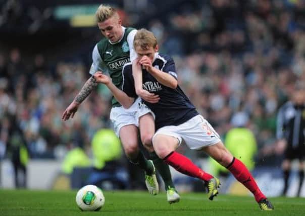 Daniel Handling played a key role for Hibs in their cup win over Falkirk. Picture: Getty