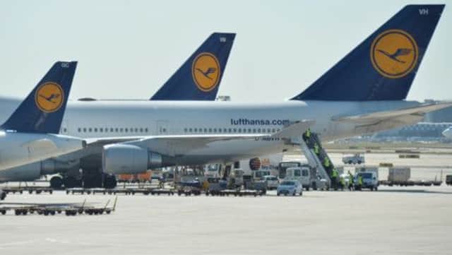 Thousands of Lufthansa across the world have been grounded by the strike. Picture: Getty/AFP