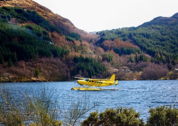 A seaplane taking off from Loch Voil in the Trossachs. Picture: Alan McCredie