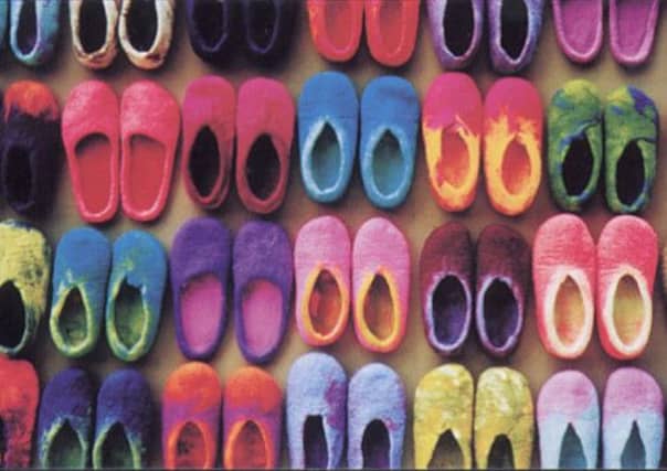 Colourful felt baffies. Picture: Complimentary