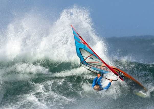 Professional Wind Surfer Timo Mullen swapped Hawaii for Lewis. Picture: Ian MacNicol