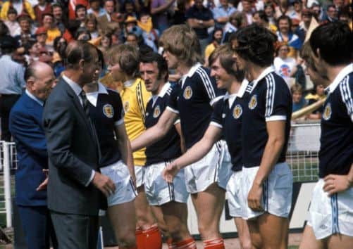 Scotland players meet Prince Philip in 1977. Picture: SNS