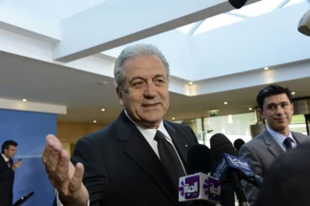 Dimitris Avramopoulos says the occupation cannot be forgotten. Picture: Getty