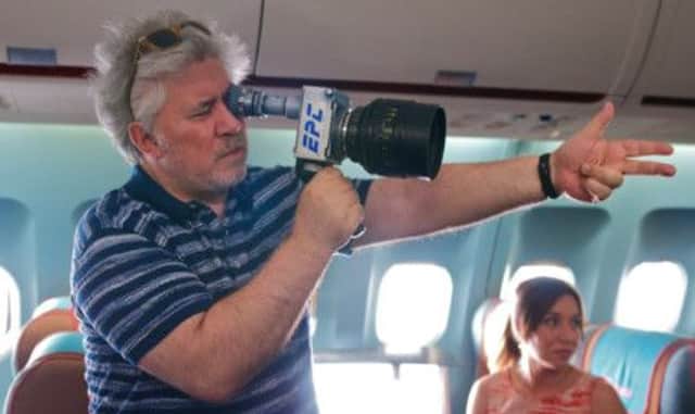 Pedro Almodovar on the set of his latest film 'I'm So Excited'. Picture: Complimentary