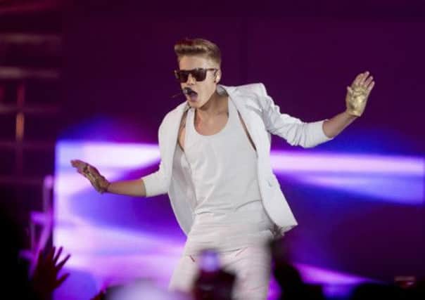 Justin Bieber performs in Norway last week. His tour bus was searched in Stockholm. Picture: Getty