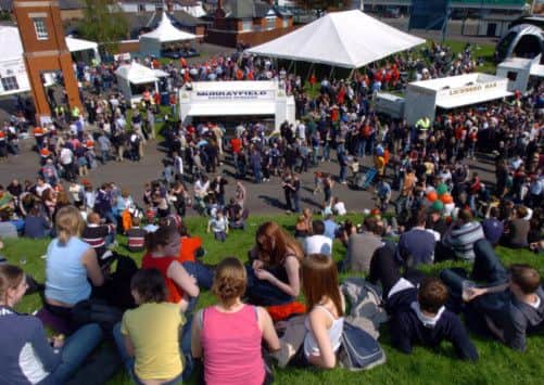 Fans can drink alcohol at Scotland rugby matches - but not football games. Picture: TSPL