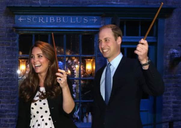 Expelliarmus? The Duke and uDuchess of Cambridge at the studios. Picture: Getty