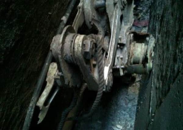 The piece of landing gear found in lower Manhattan. Picture: NYPD