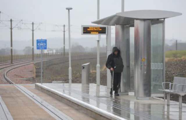 The tram stop at Ingliston Park and Ride. Picture: Neil Hanna