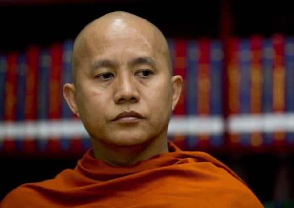 Wirathu has emerged as the spiritual leader of a pro-Buddhist fringe accused of fueling a bloody sectarian campaign. Picture: AP