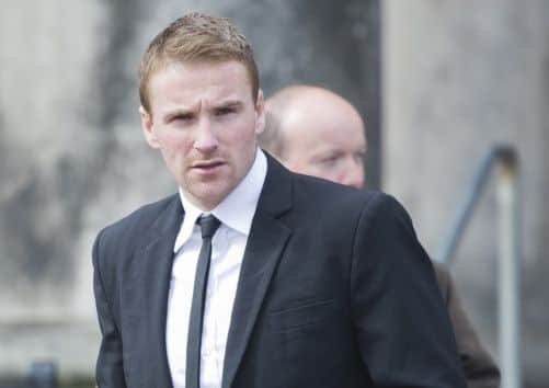 Hearts football player Ryan Stevenson leaves Ayr Sheriff Picture: James Williamson