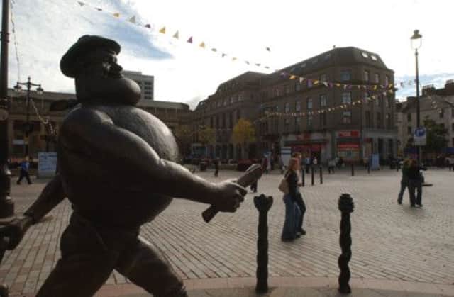 Desperate Dan in Dundee city centre. Picture: Stephen Mansfield