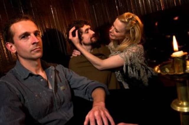 Tim Barrow, Kevin Lennon and Shauna MacDonald read through the play. Picture: Contributed
