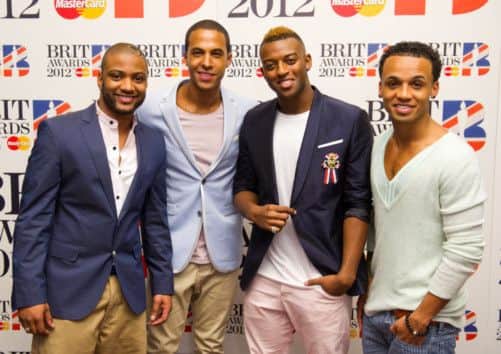 JB Gill, far left, with his JLS bandmates. Picture: Getty
