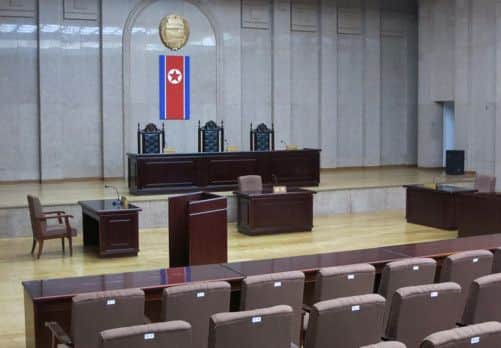 Tried: North Korean Supreme Court. Picture: AP