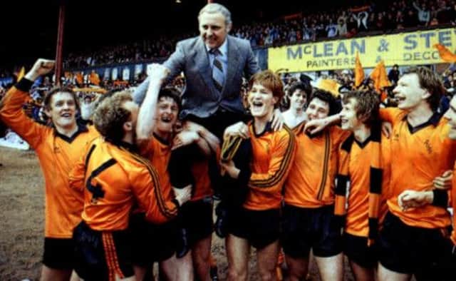 Dundee Utd celebrate winning the league title in 1983. Picture: Contributed
