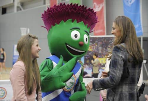 The Duchess of Cambridge visited the Emirates Arena one of the venues for the 2014 Games. Picture: Complimentary