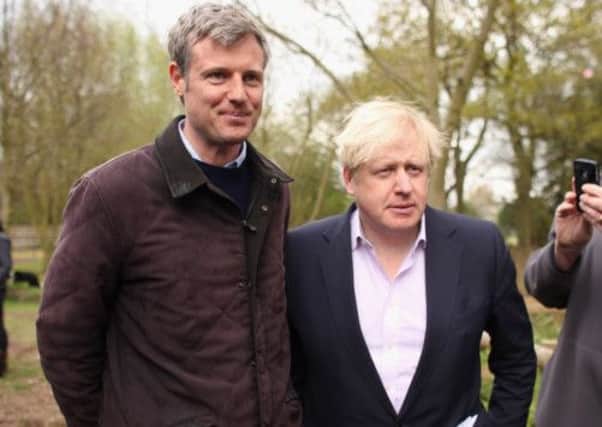 Zac Goldsmith, pictured here with London Mayor Boris Johnson, hit out at his party's leader. Picture: Getty