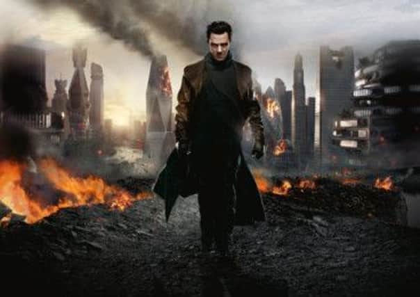 Dark side: Benedict Cumberbatch dons the black leather and channels Shakespeare as Star Treks latest villain
