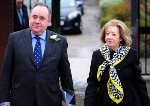 First Minister Alex Salmond arriving with wife Moira