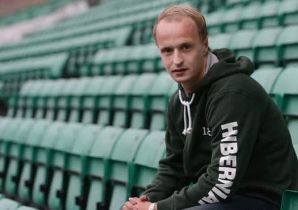 Leigh Griffiths has scored 28 goals for Hibs this season, prompting Wolves to extend his contract. Picture: Neil Hanna