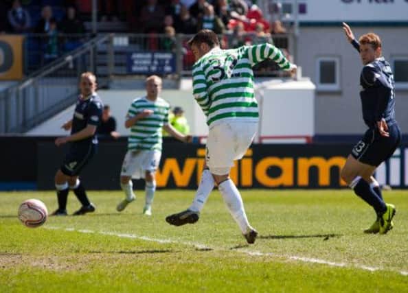Celtic's Tony Watt's goal is ruled offside. Picture: PA