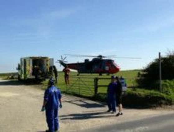 The victims were airlifted to Derriford Hospital in Plymouth